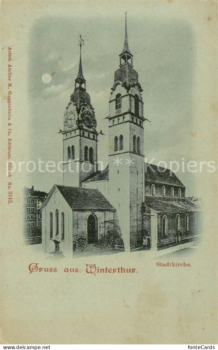 13755893 Winterthur  ZH Stadtkirche  - Autres & Non Classés