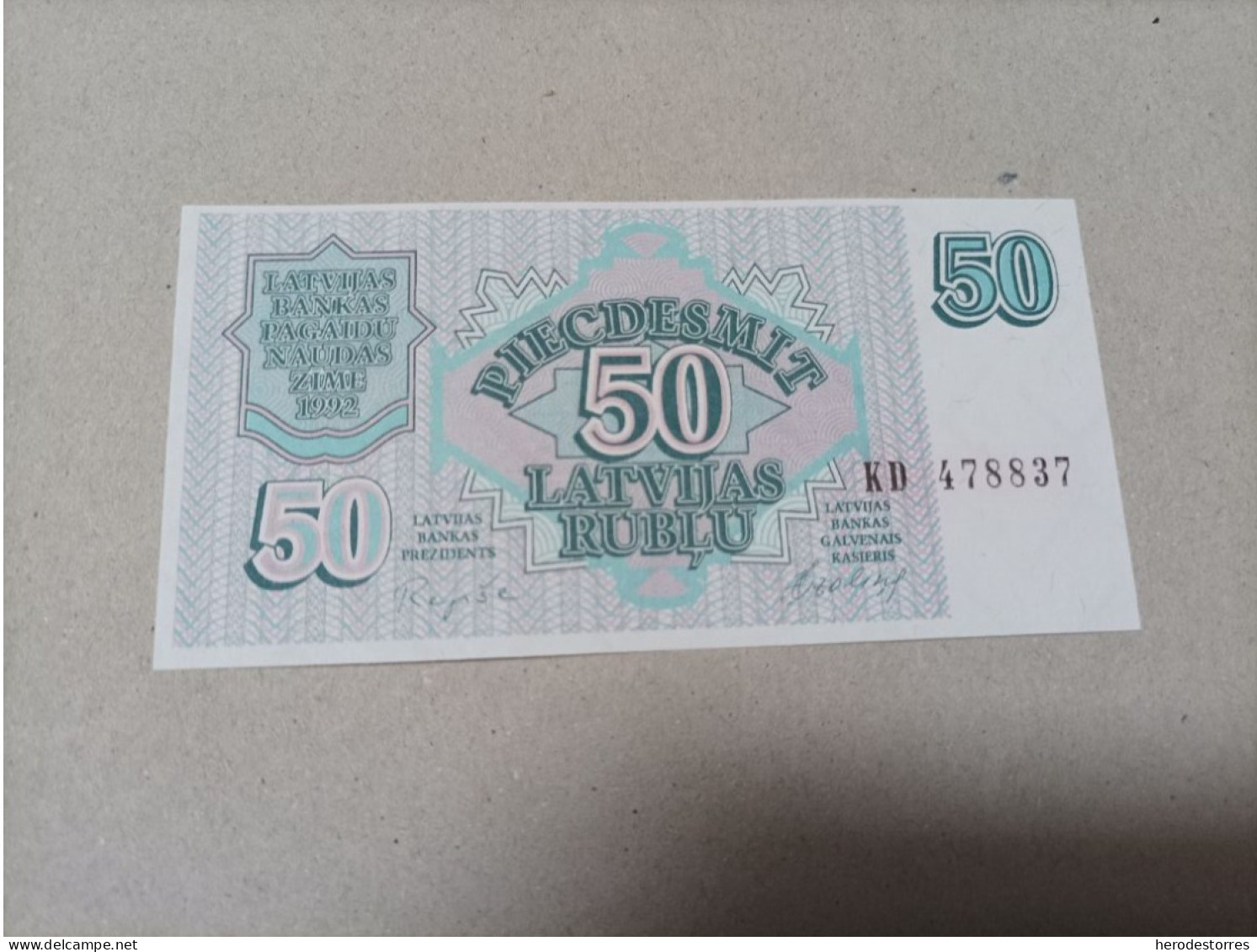 Billete De Letonia De 50 Rublos, Año 1992, UNC - Letonia