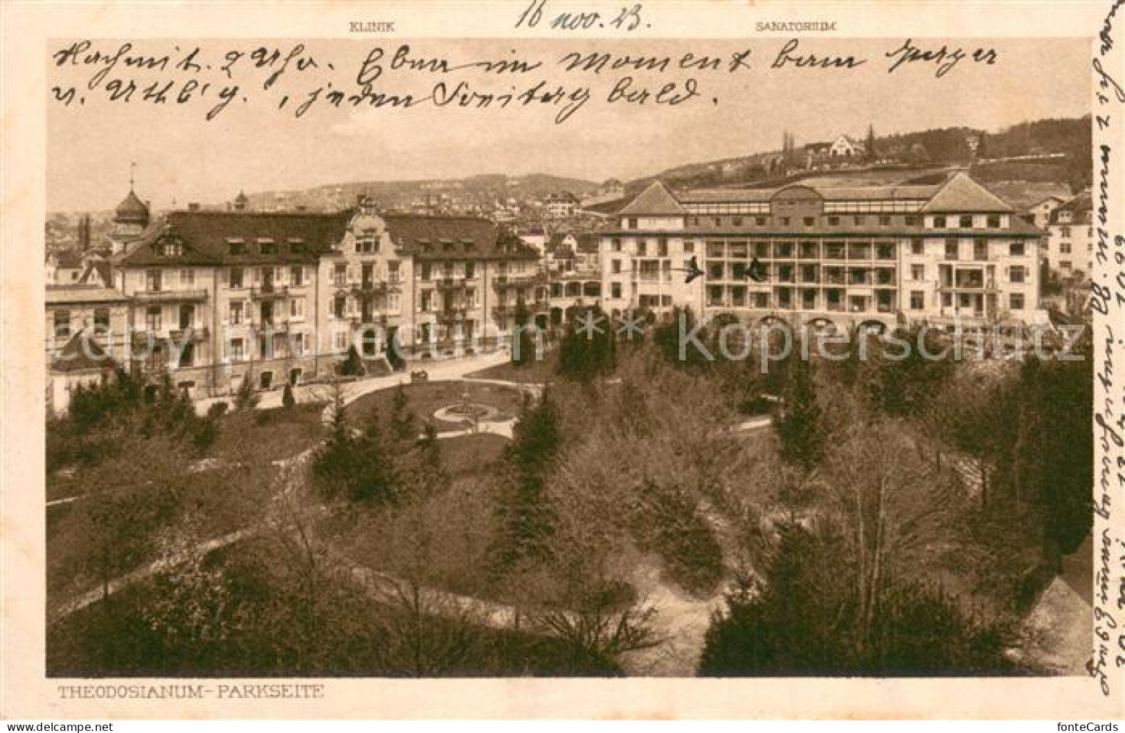 13755742 Zuerich ZH Theodosianum Privatspital Klinik Sanatorium Zuerich ZH - Altri & Non Classificati