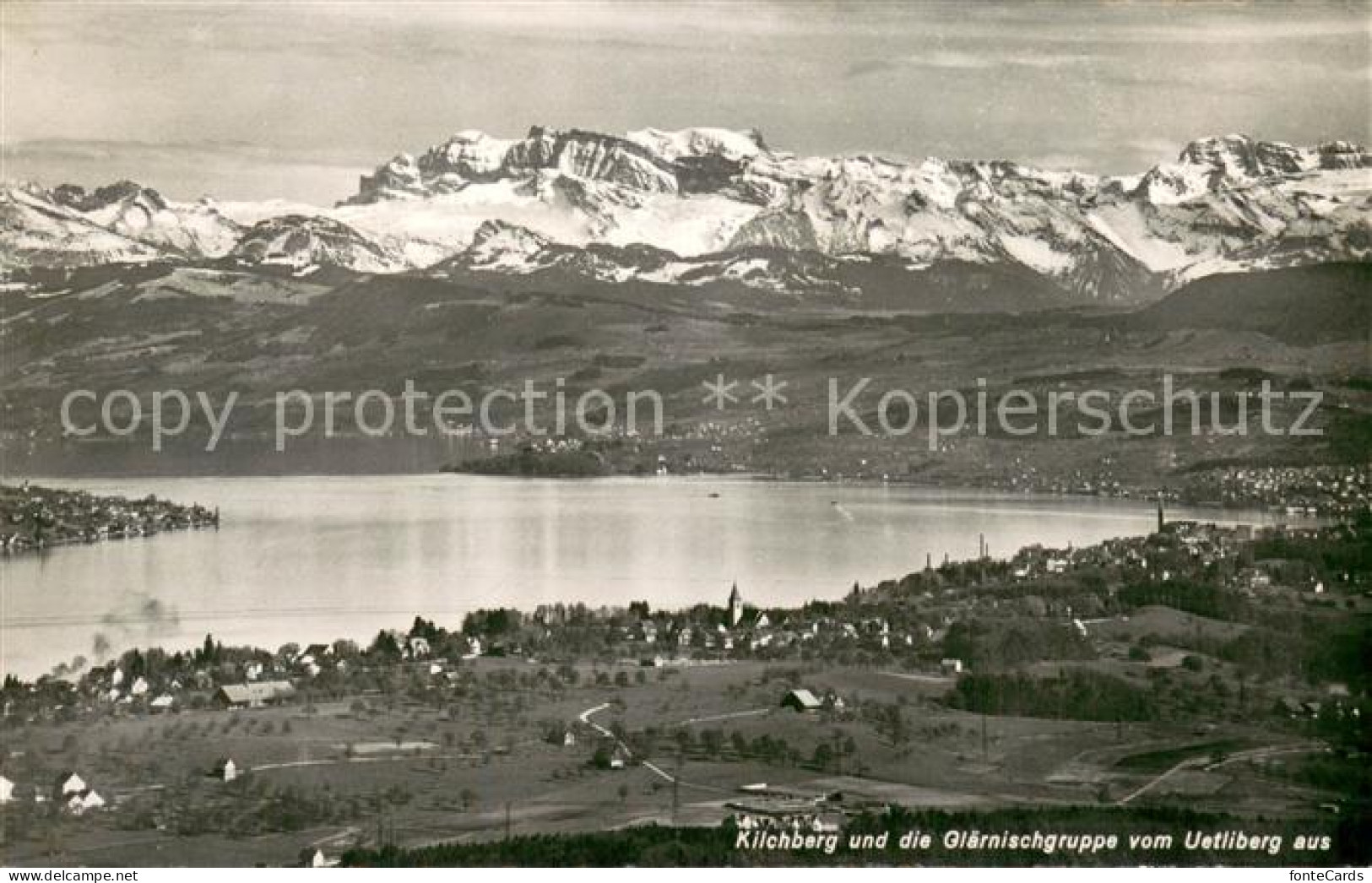 13755728 Kilchberg  ZH Panorama Mit Glaernischgruppe Vom Uetliberg  - Altri & Non Classificati