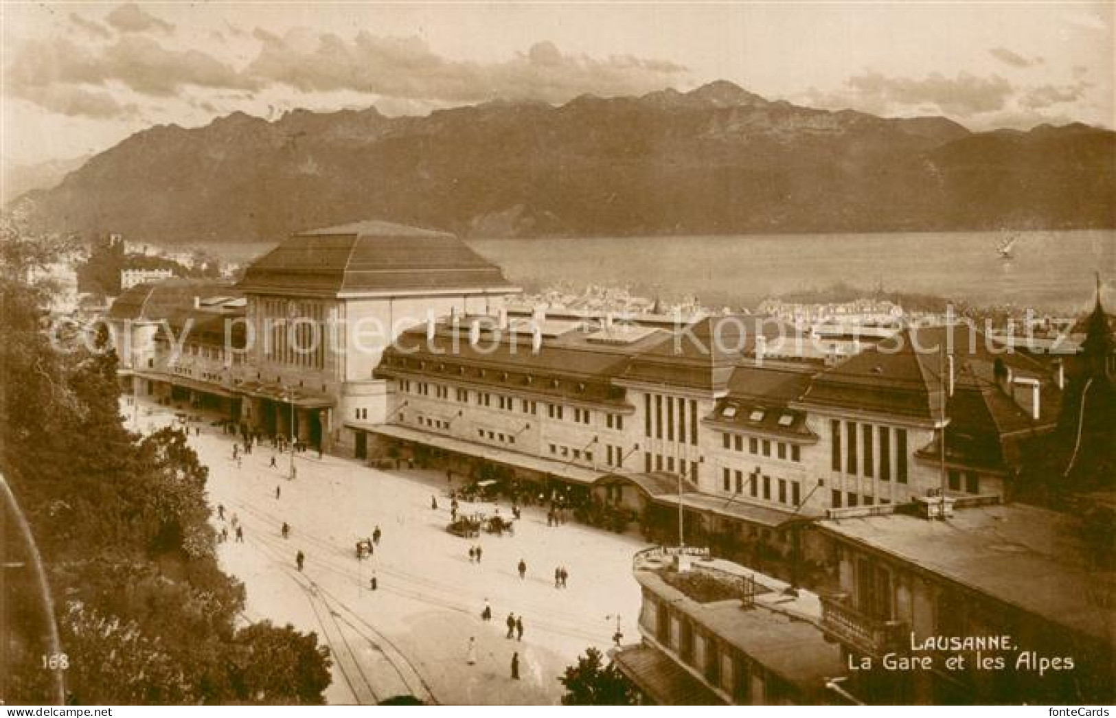 13755651 Lausanne VD La Gare Et Les Alpes Lausanne VD - Sonstige & Ohne Zuordnung