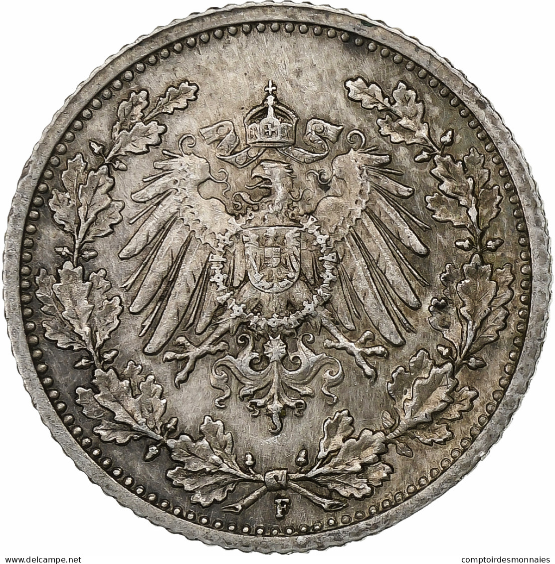 Empire Allemand, 1/2 Mark, 1907, Stuttgart, Argent, SUP+, KM:17 - 1/2 Mark