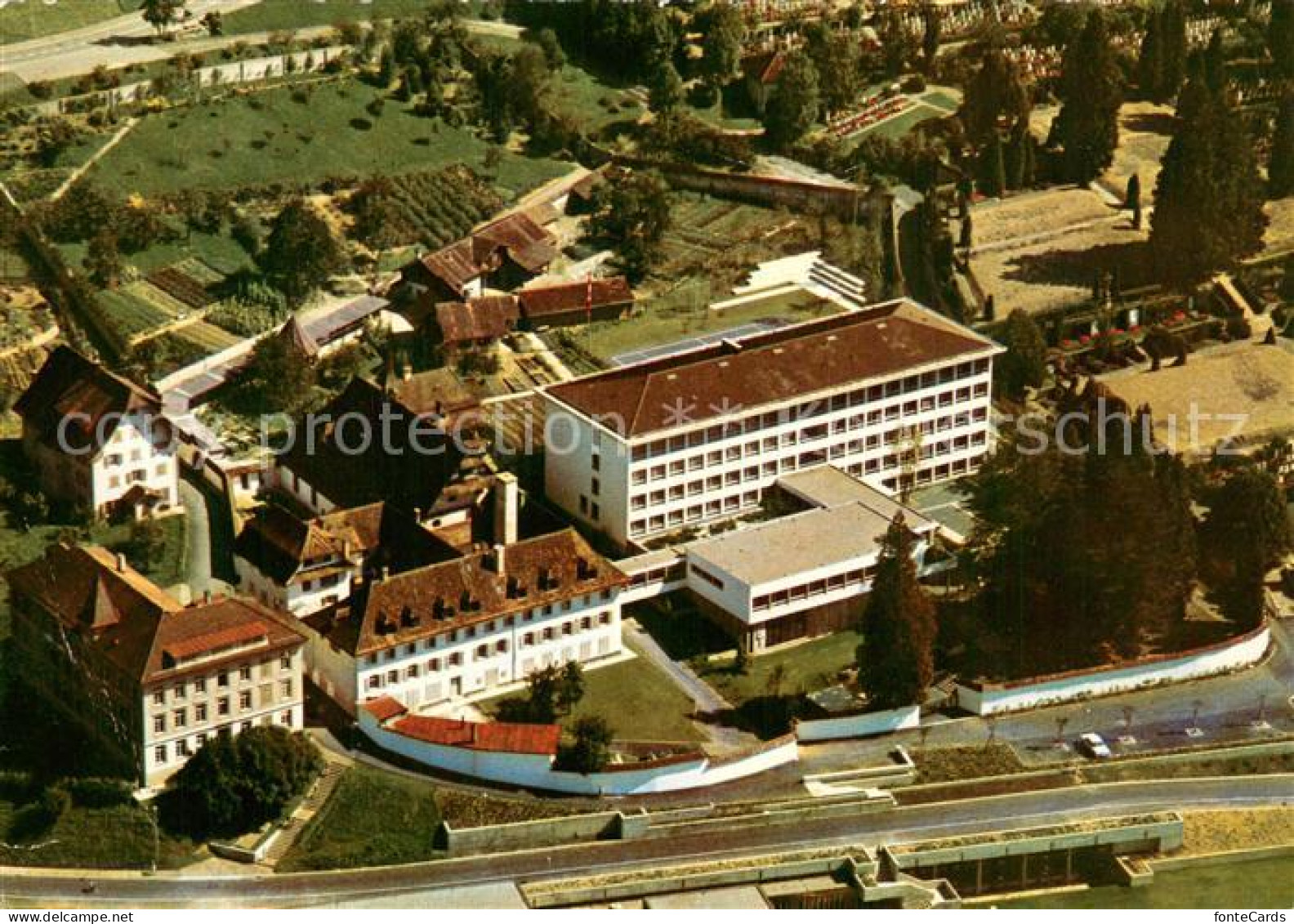 13753230 Zug  ZG Kloster Und Institut Maria Opferung Fliegeraufnahme  - Autres & Non Classés