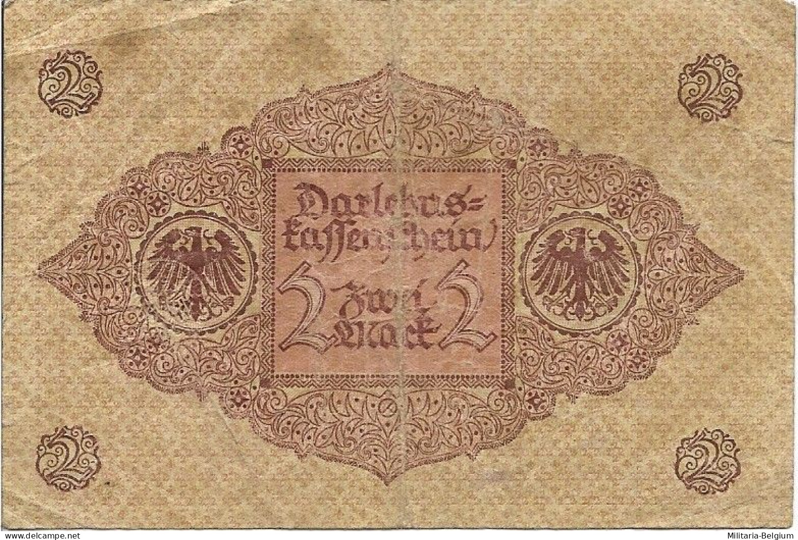 Duitsland - Darlehnskassenschein Zwei Mark - 1920 - Amministrazione Del Debito