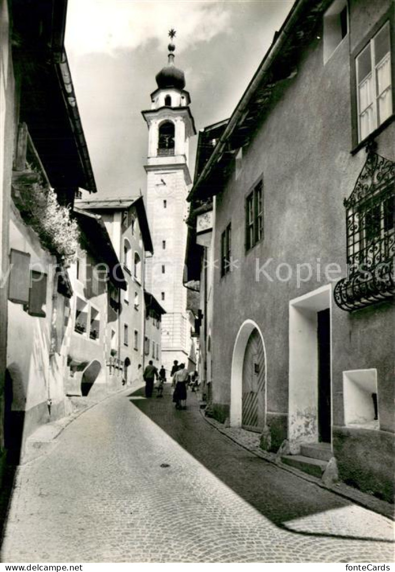 13751328 Samedan Dorfpartie Mit Kirche Samedan - Otros & Sin Clasificación