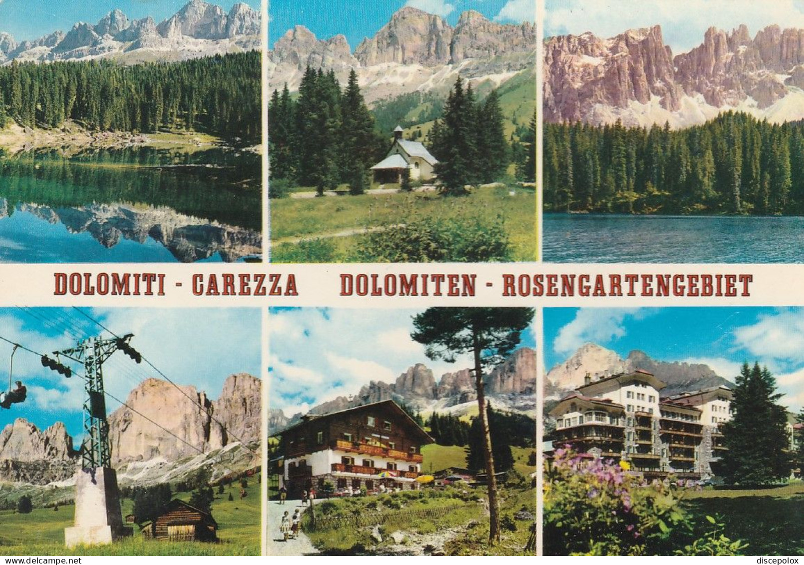 AD57 Dolomiti Dolomiten (Bolzano) - Carezza - Rosengartengebiet - Panorama Vedute Multipla / Non Viaggiata - Other & Unclassified