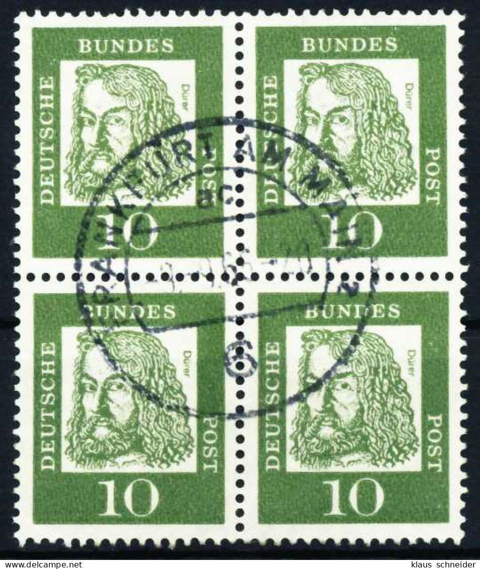 BRD DS BED. DEUT. Nr 350y Zentrisch Gestempelt VIERERBLOCK X580B62 - Used Stamps