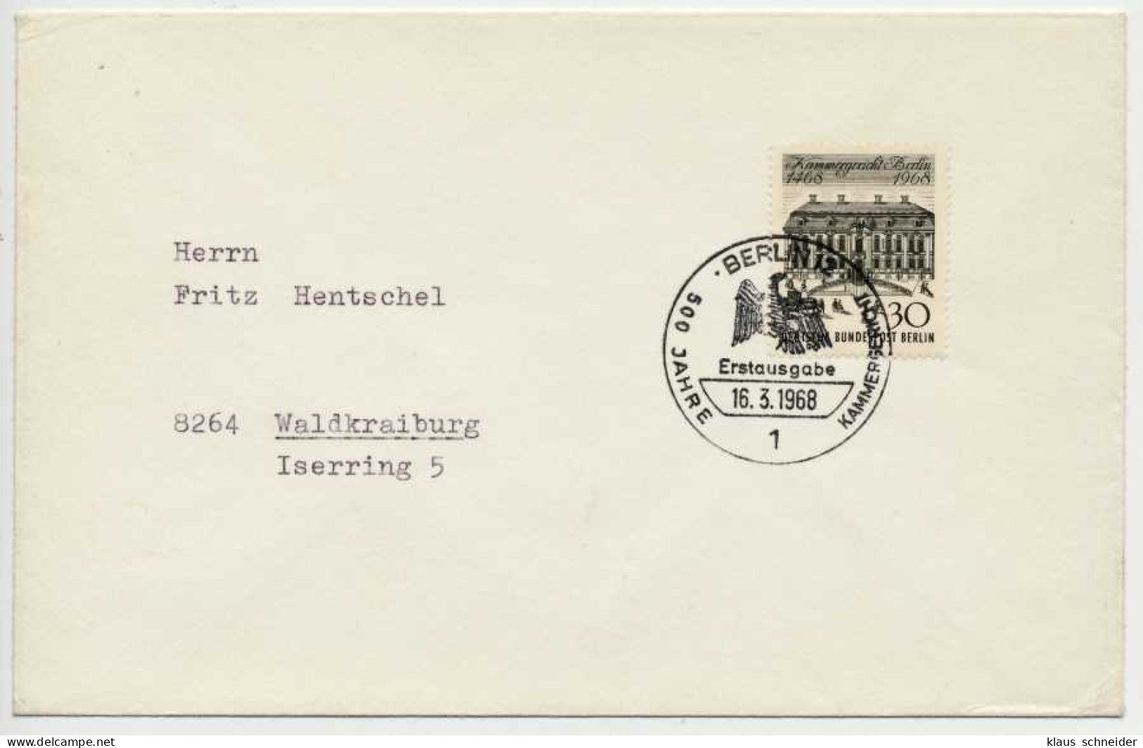 BERLIN BELEGE Nr 320 BRIEF FDC X5C7FA2 - Andere & Zonder Classificatie