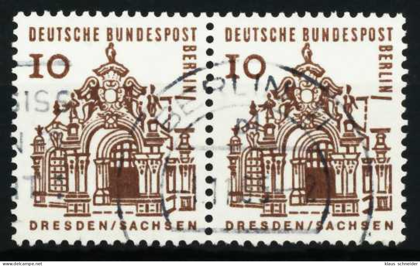 BERLIN DS D-BAUW. 1 Nr 242 Gestempelt WAAGR PAAR X5EBA9E - Used Stamps