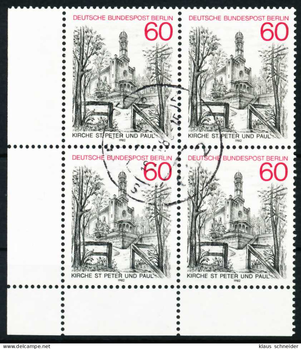 BERLIN 1982 Nr 686 Zentrisch Gestempelt VIERERBLOCK ECKE-ULI X622DB2 - Used Stamps