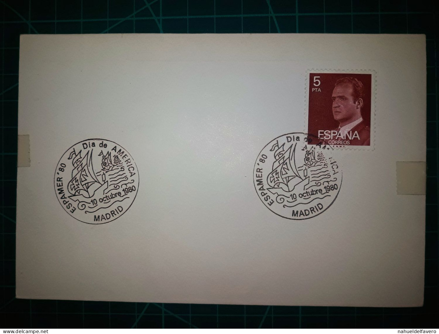 ESPAGNE : Enveloppe Avec Cachet Spécial D'Espamer 80, 10 Octobre, Fête De L'Amérique. Madrid. Année 1980. - Used Stamps