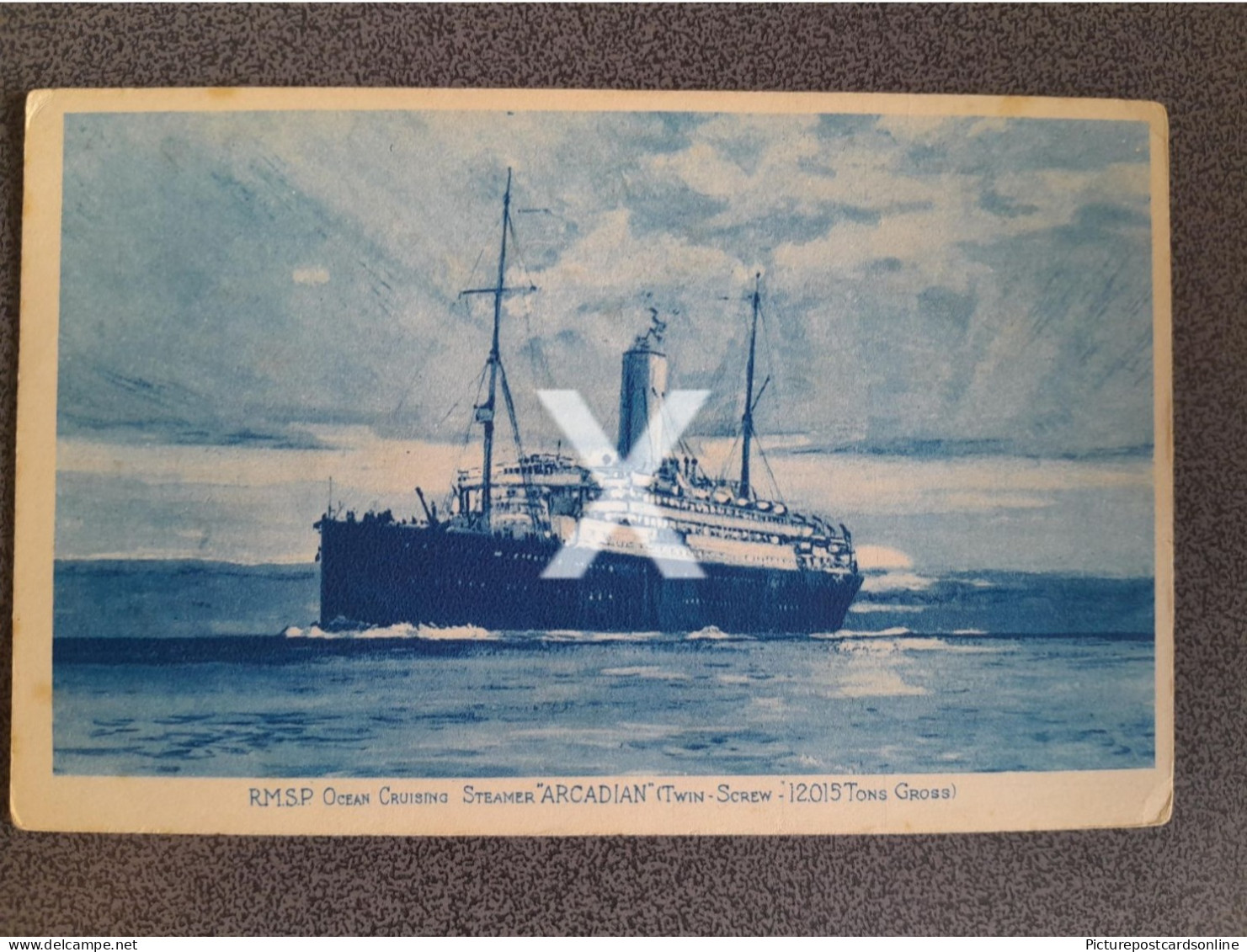 ROYAL MAIL STEAM PACKET R.MS.P. OCEAN CRUISING STEAMER ARCADIAN OLD B/W POSTCARD STEAMER SHIPPING - Paquebote