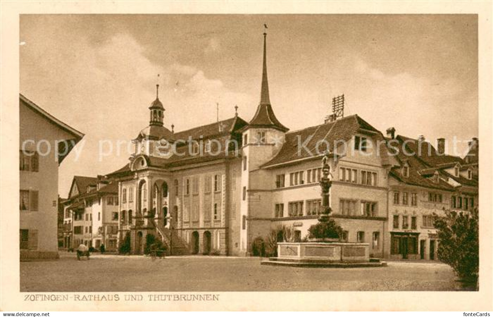 13750768 Zofingen AG Rathaus Und Thutbrunnen  - Autres & Non Classés