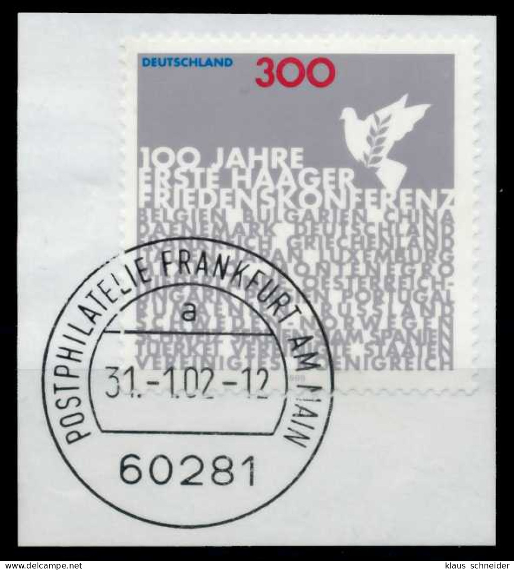 BRD 1999 Nr 2066 Gestempelt Briefstück Zentrisch X6D129A - Gebraucht
