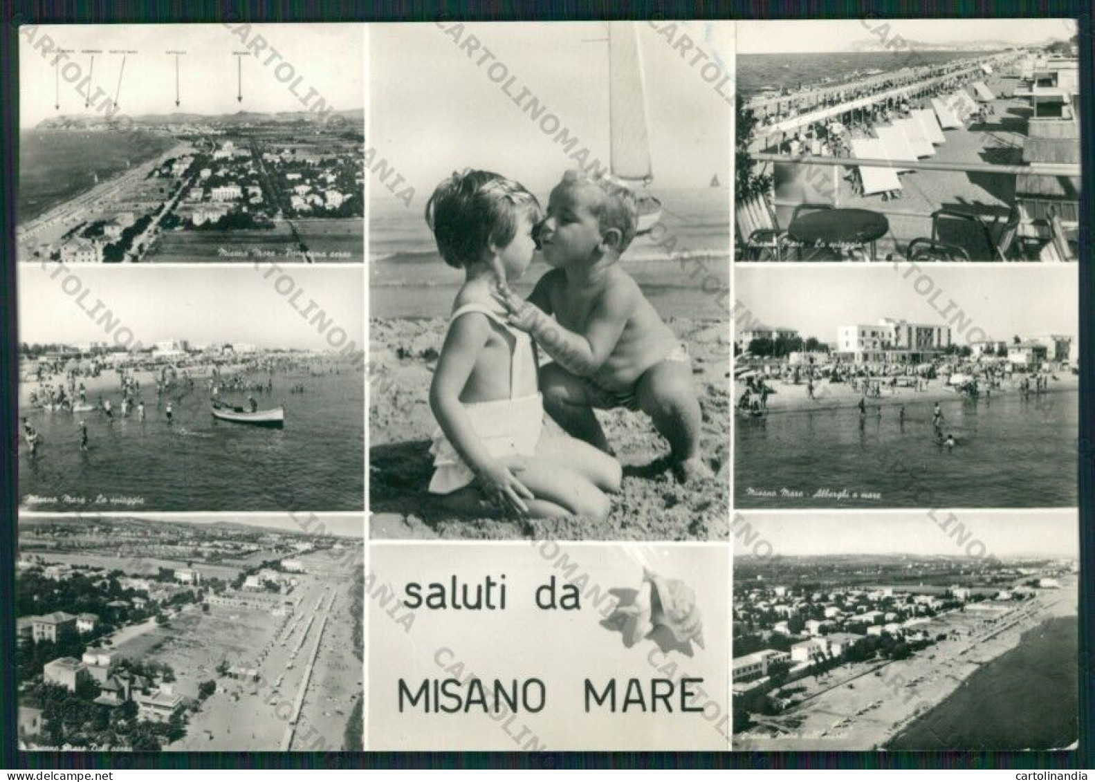 Rimini Misano Adriatico Saluti Da Foto FG Cartolina KB1441 - Rimini