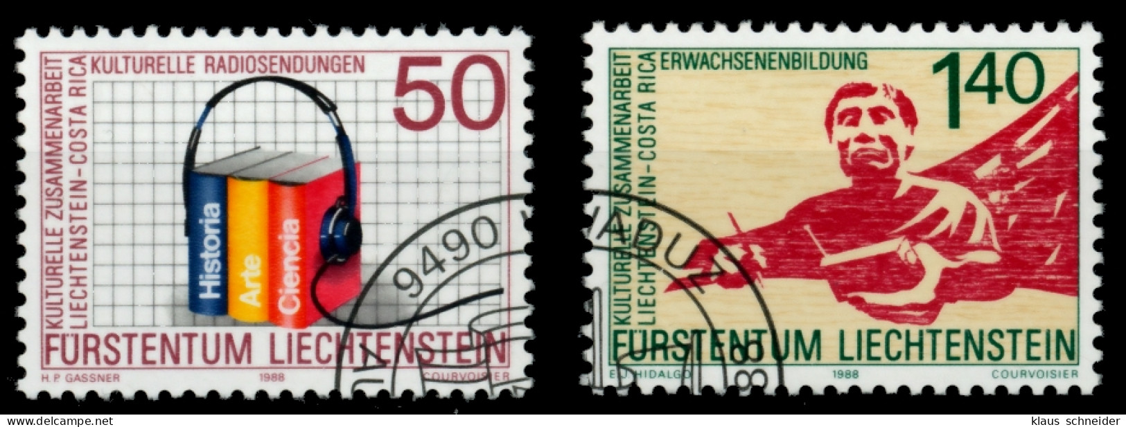 LIECHTENSTEIN 1988 Nr 945-946 Gestempelt SB49E9E - Gebruikt