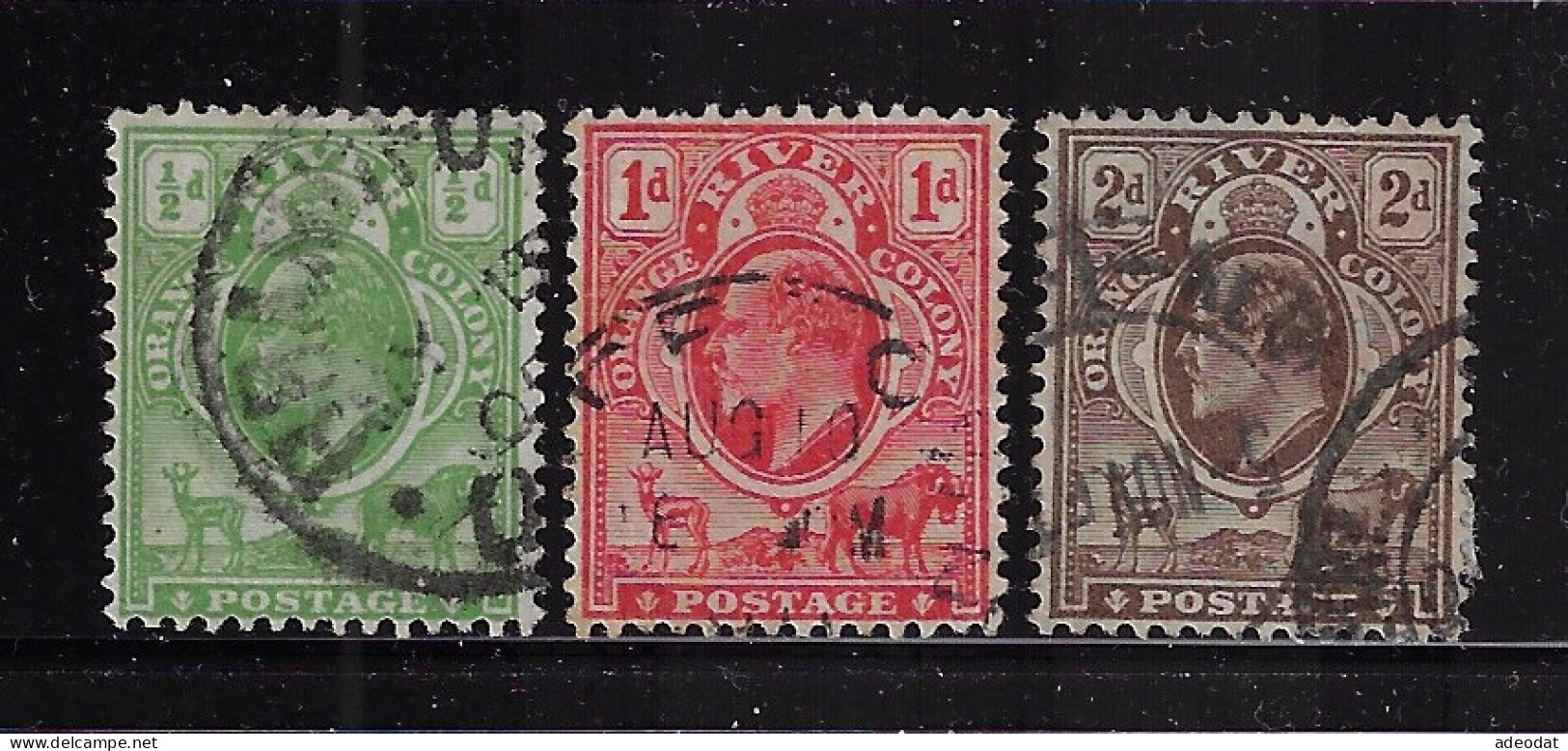 ORANGE RIVER COLONY  1903   SCOTT#61-63. USED - État Libre D'Orange (1868-1909)