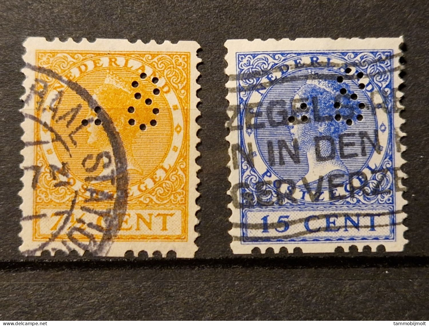 Netherlands, Nederland; Roltanding; POKO Perfins; 2 Different Stamps LS - Non Classés