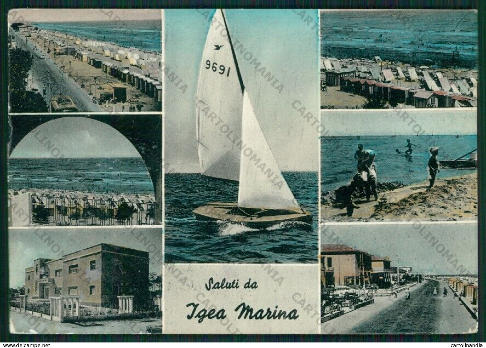 Rimini Bellaria Igea Marina Saluti Da Foto FG Cartolina KB1301 - Rimini