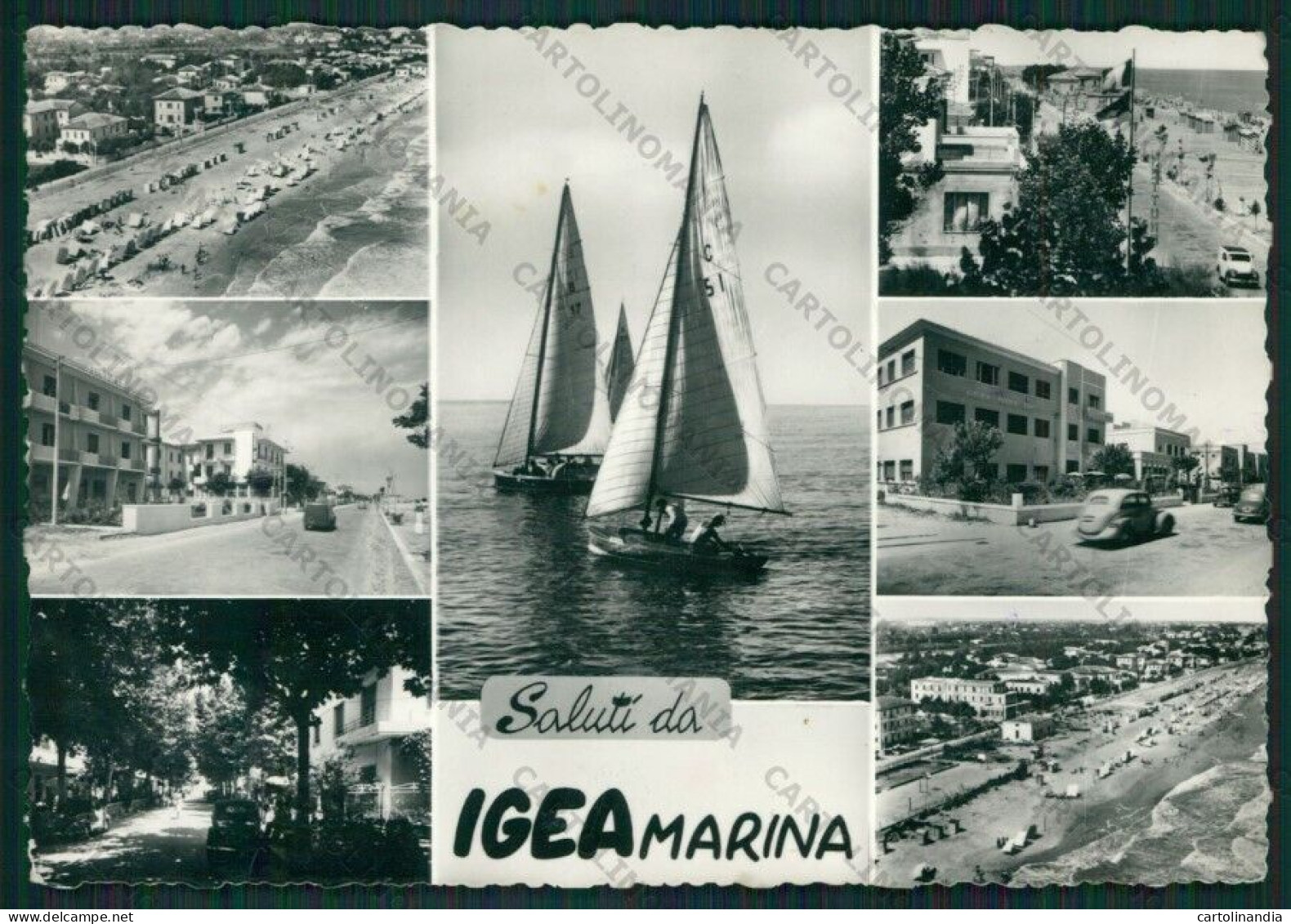Rimini Bellaria Igea Marina Saluti Da Foto FG Cartolina KB1299 - Rimini