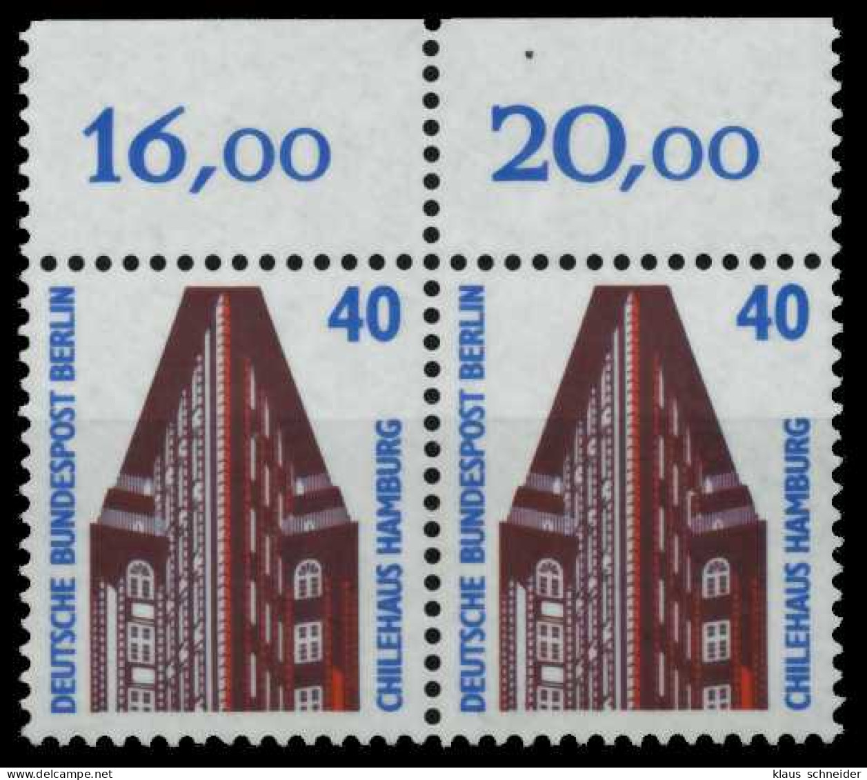 BERLIN DS SEHENSW Nr 816 Postfrisch WAAGR PAAR ORA X702CF6 - Unused Stamps