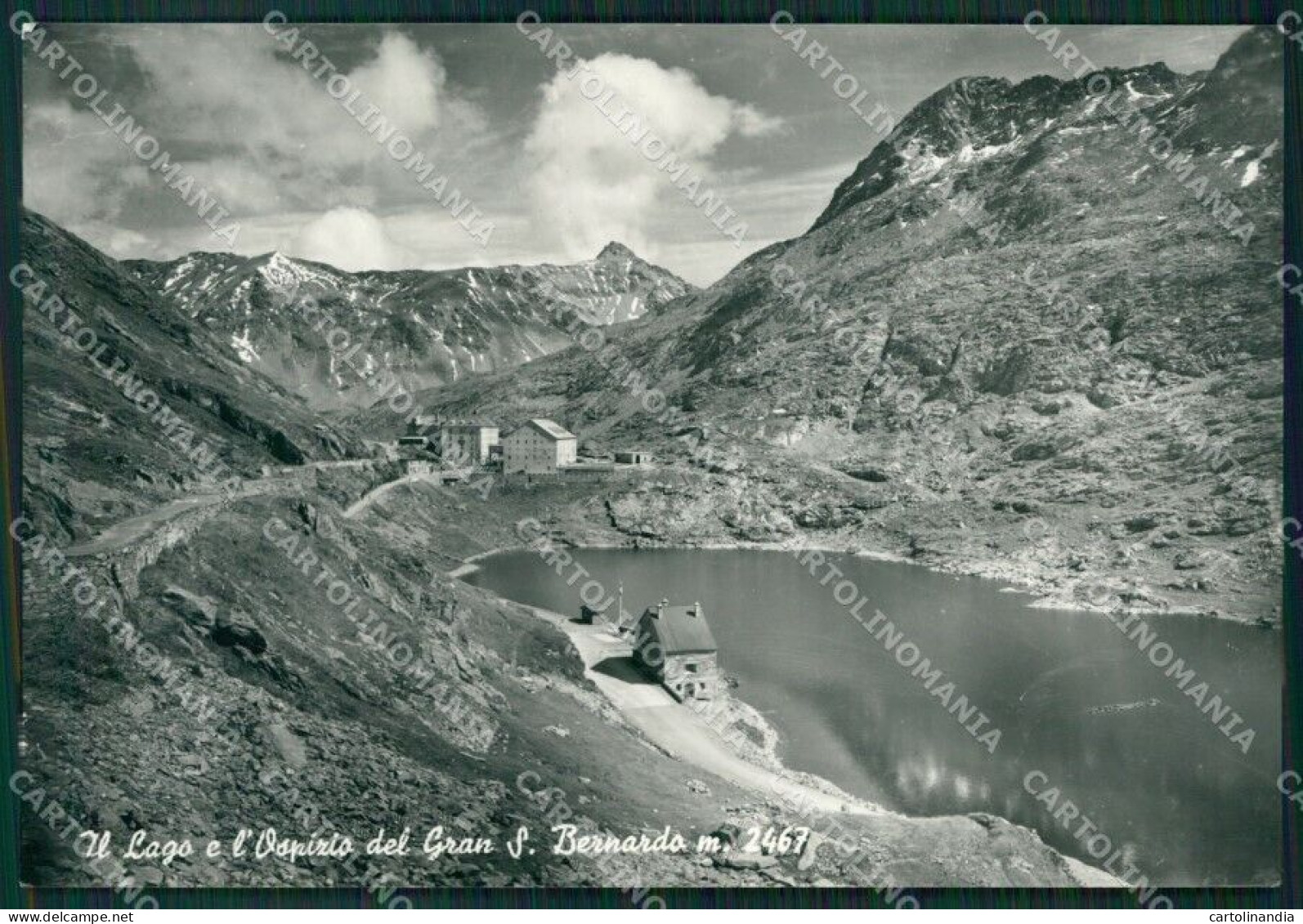 Aosta Gran San Bernardo Lago Ospizio Foto FG Cartolina KB1483 - Aosta