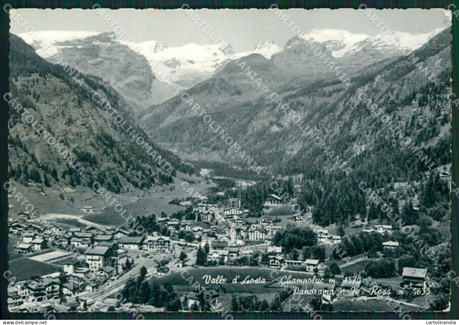 Aosta Ayas Champoluc Monte Rosa PIEGA Foto FG Cartolina KB1574 - Aosta