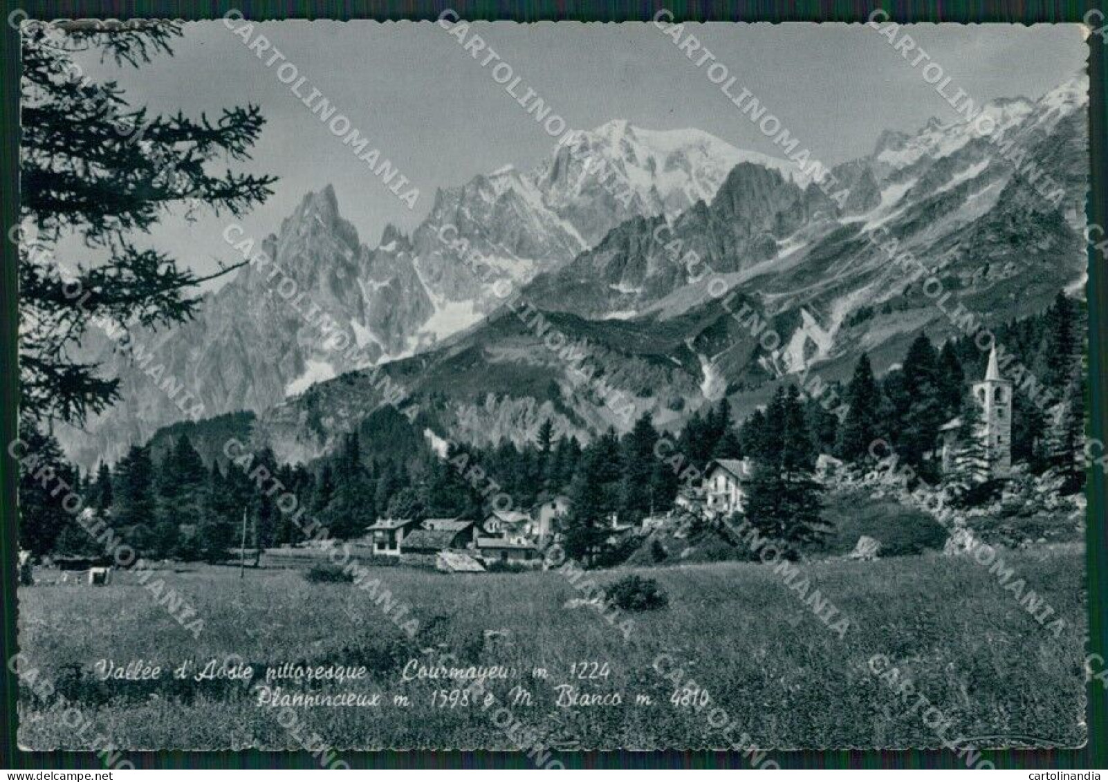 Aosta Courmayeur Monte Bianco PIEGHINE Foto FG Cartolina KB1607 - Aosta