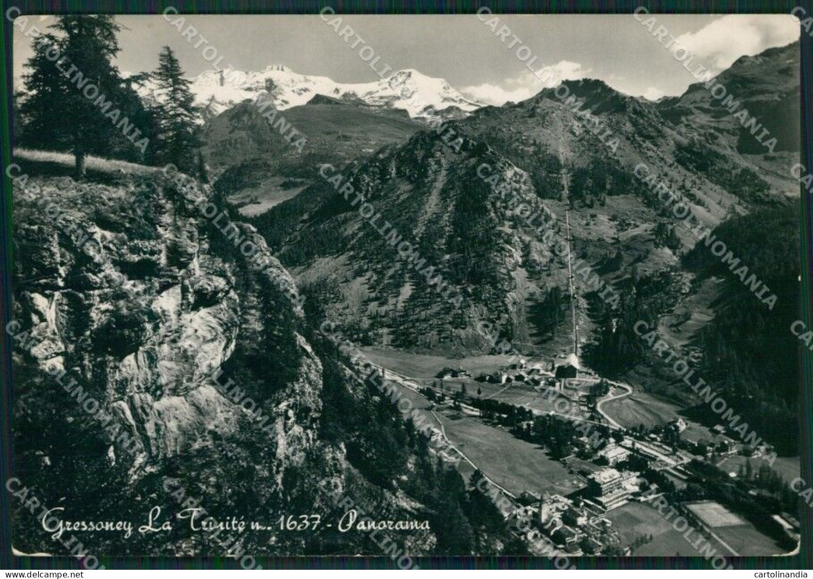 Aosta Gressoney La Trinitè PIEGHINA Foto FG Cartolina KB1587 - Aosta