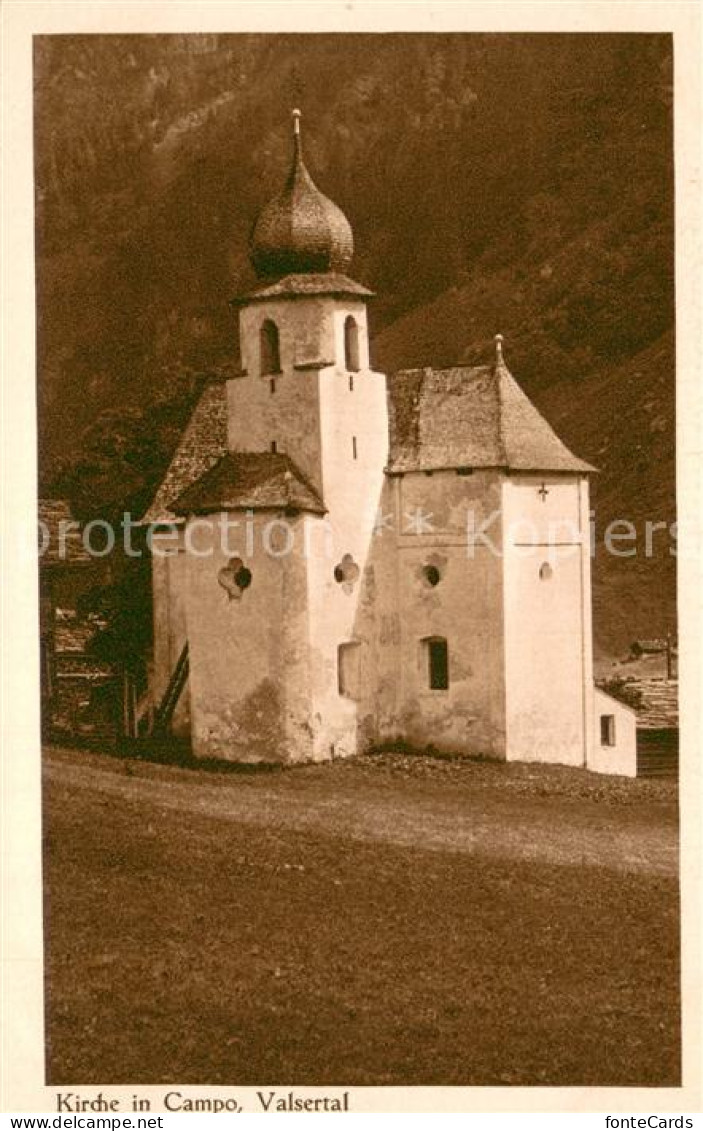 13750468 Campo GR Kirche Im Valsertal Serie IX Kirchen Und Kapellen In Graubuend - Autres & Non Classés