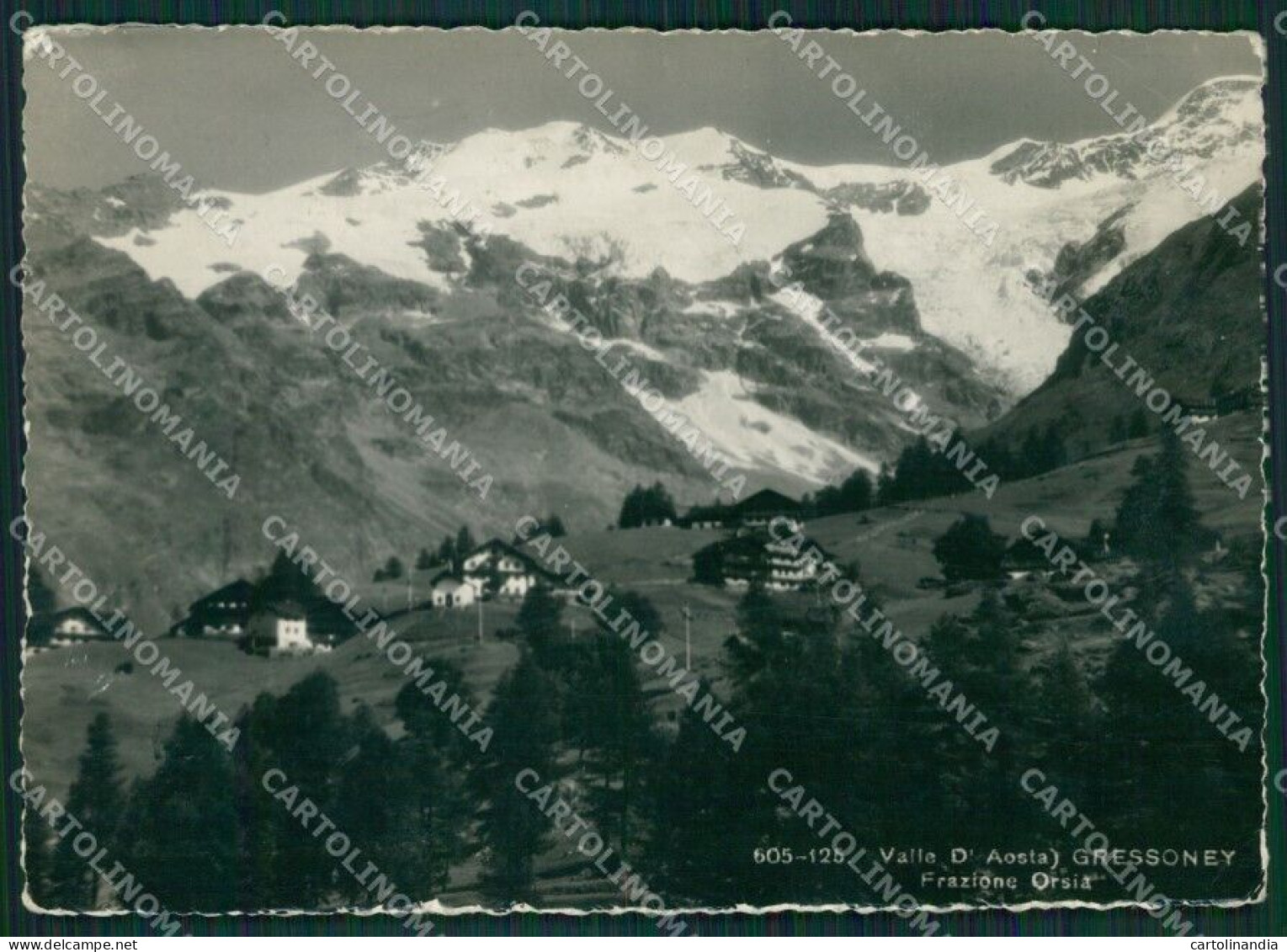 Aosta Gressoney Orsia PIEGHINE ABRASA Foto FG Cartolina KB1535 - Aosta