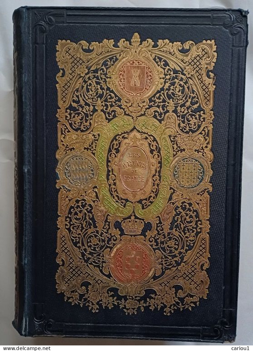 C1 Celliez REINES DE FRANCE Grand Format RELIE PERCALINE Illustre JULES DAVID - 1801-1900