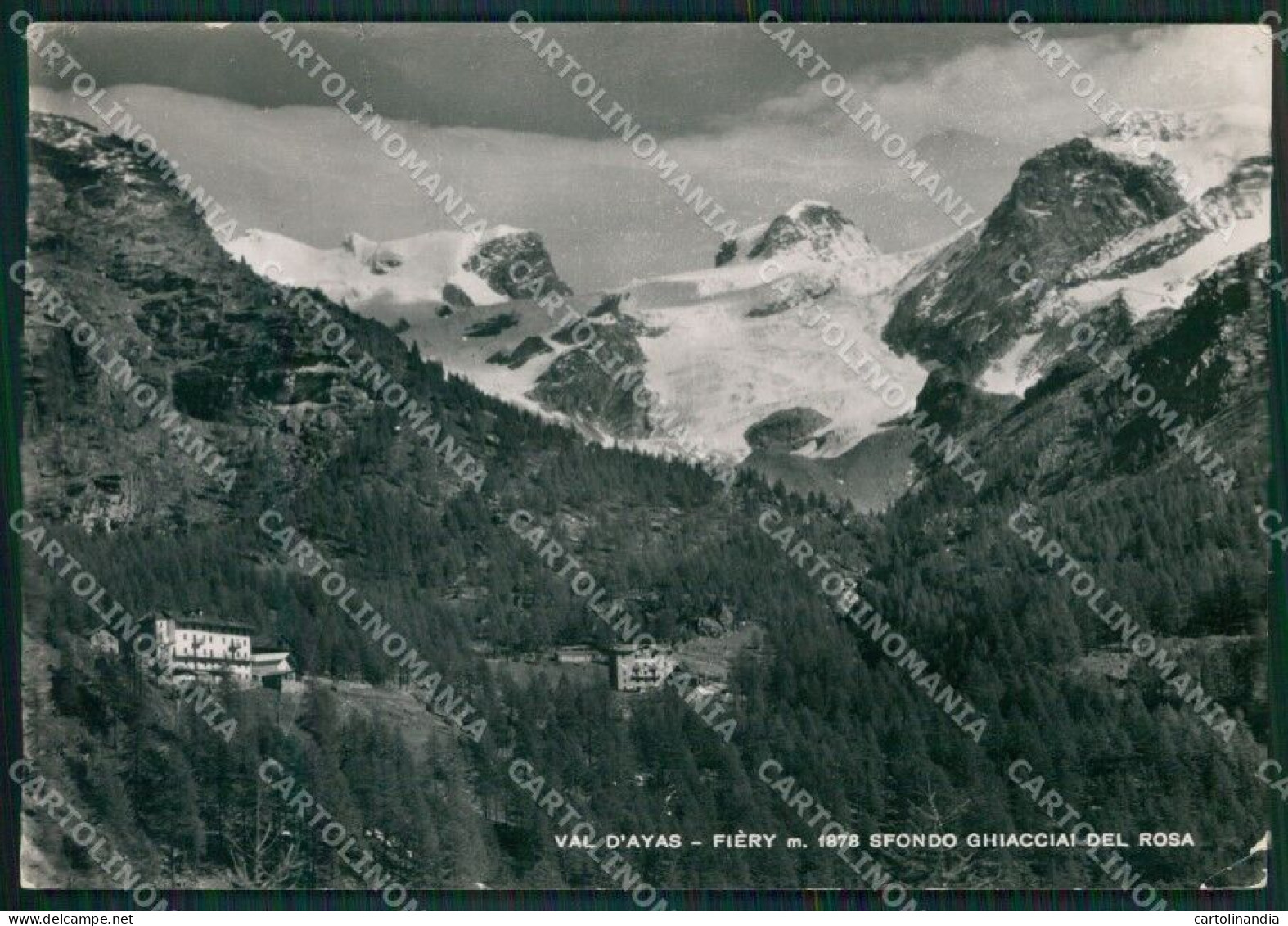 Aosta Ayas Fièry Ghiacciai Del Rosa PIEGHINA Foto FG Cartolina KB1652 - Aosta