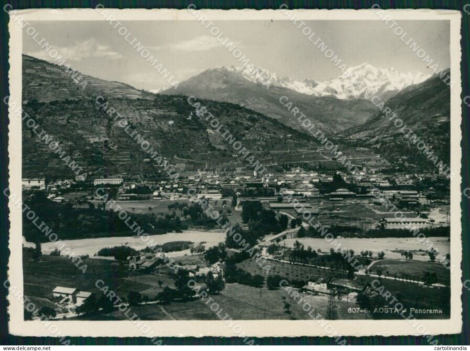 Aosta Città PIEGHINA Foto FG Cartolina KB1780 - Aosta