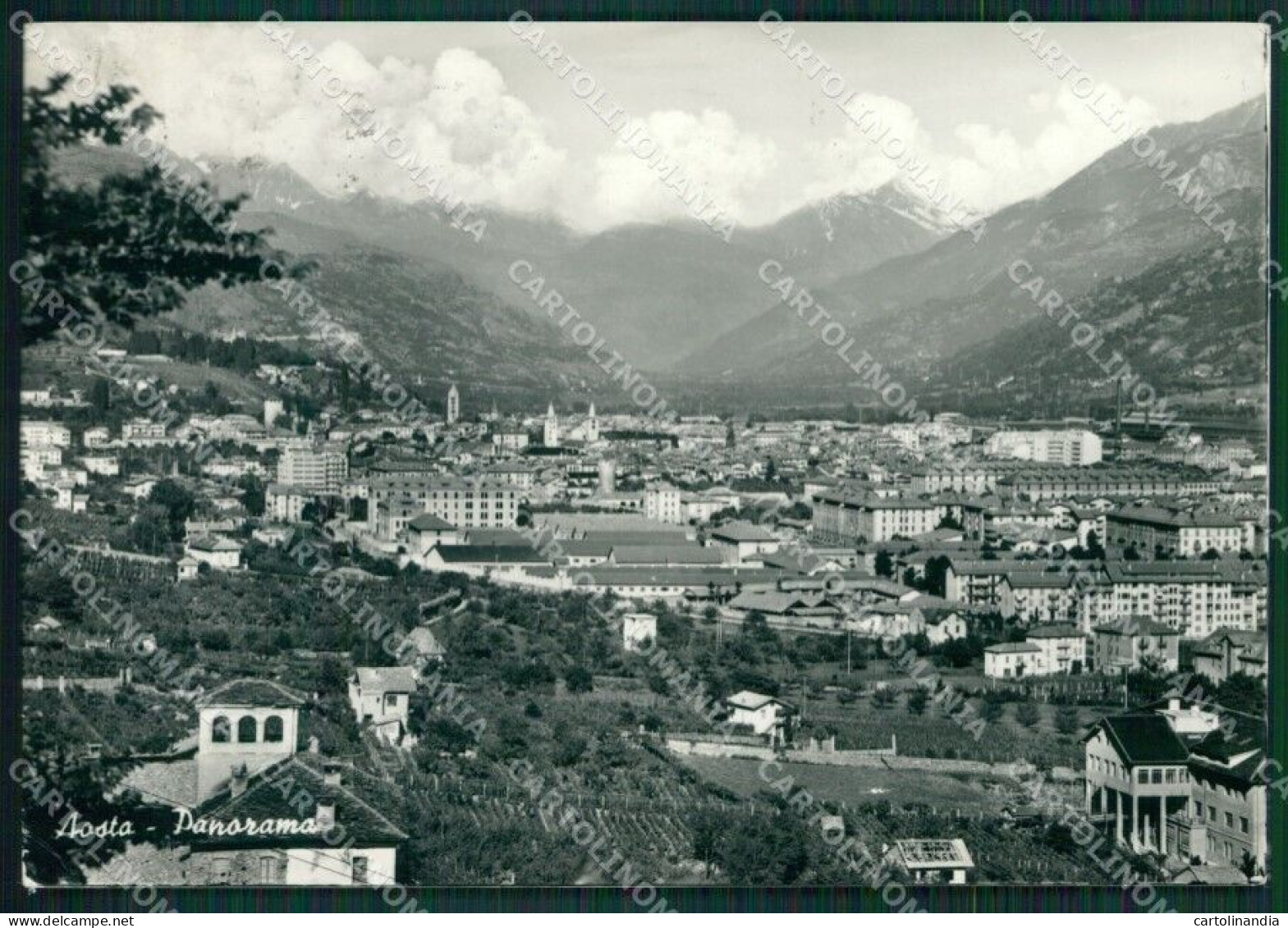 Aosta Città PIEGHINA Foto FG Cartolina KB1788 - Aosta