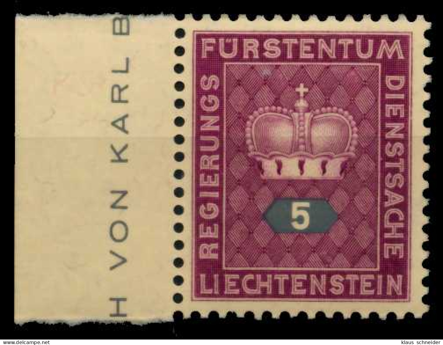 LIECHTENSTEIN DIENSTMARKEN 1950 Nr 35x Postfrisch X7A6E32 - Official