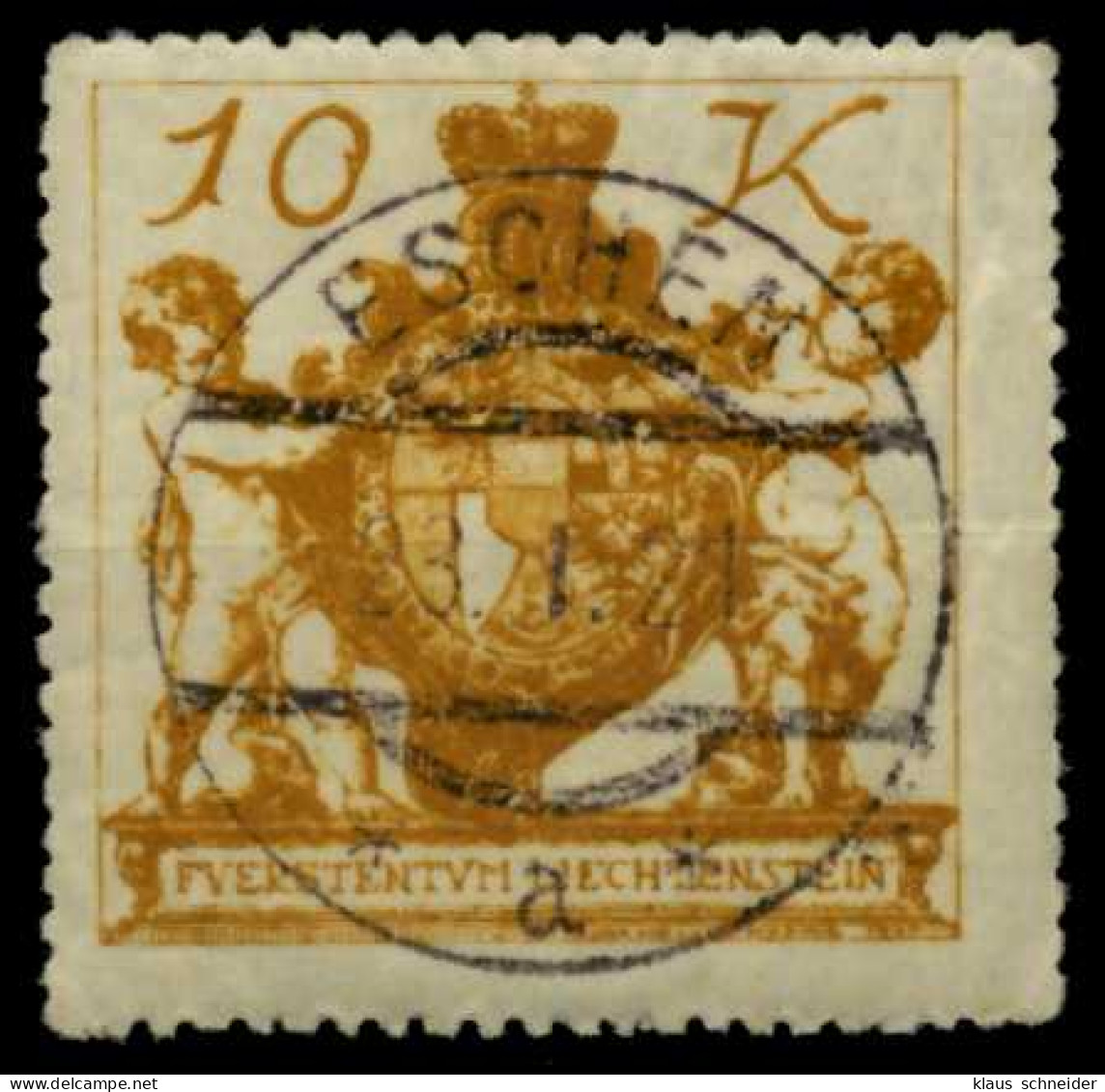 LIECHTENSTEIN 1920 Nr 39 Zentrisch Gestempelt X7A6F5E - Used Stamps