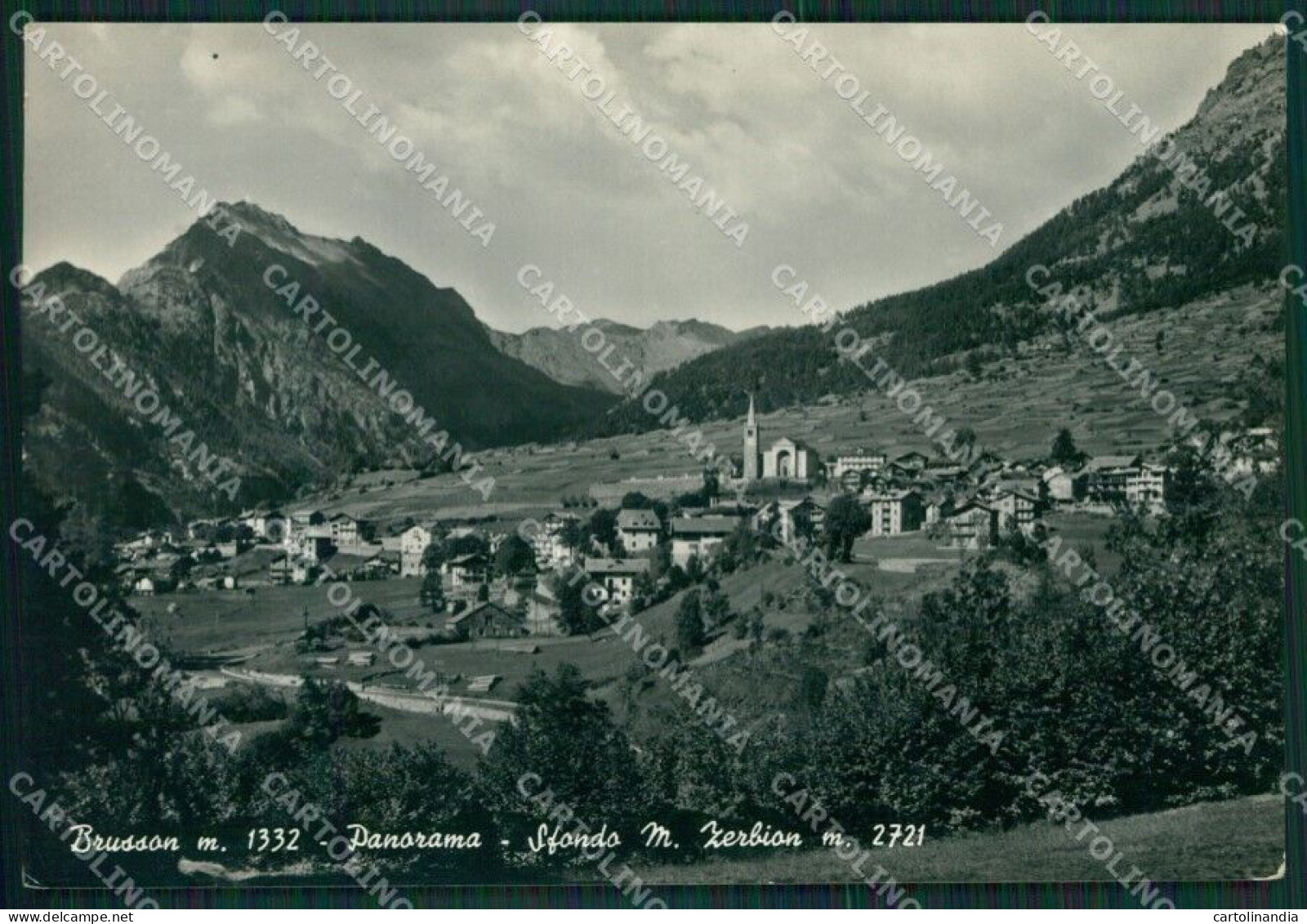 Aosta Brusson Monte Zerbion ABRASA PIEGHINA Foto FG Cartolina KB1683 - Aosta