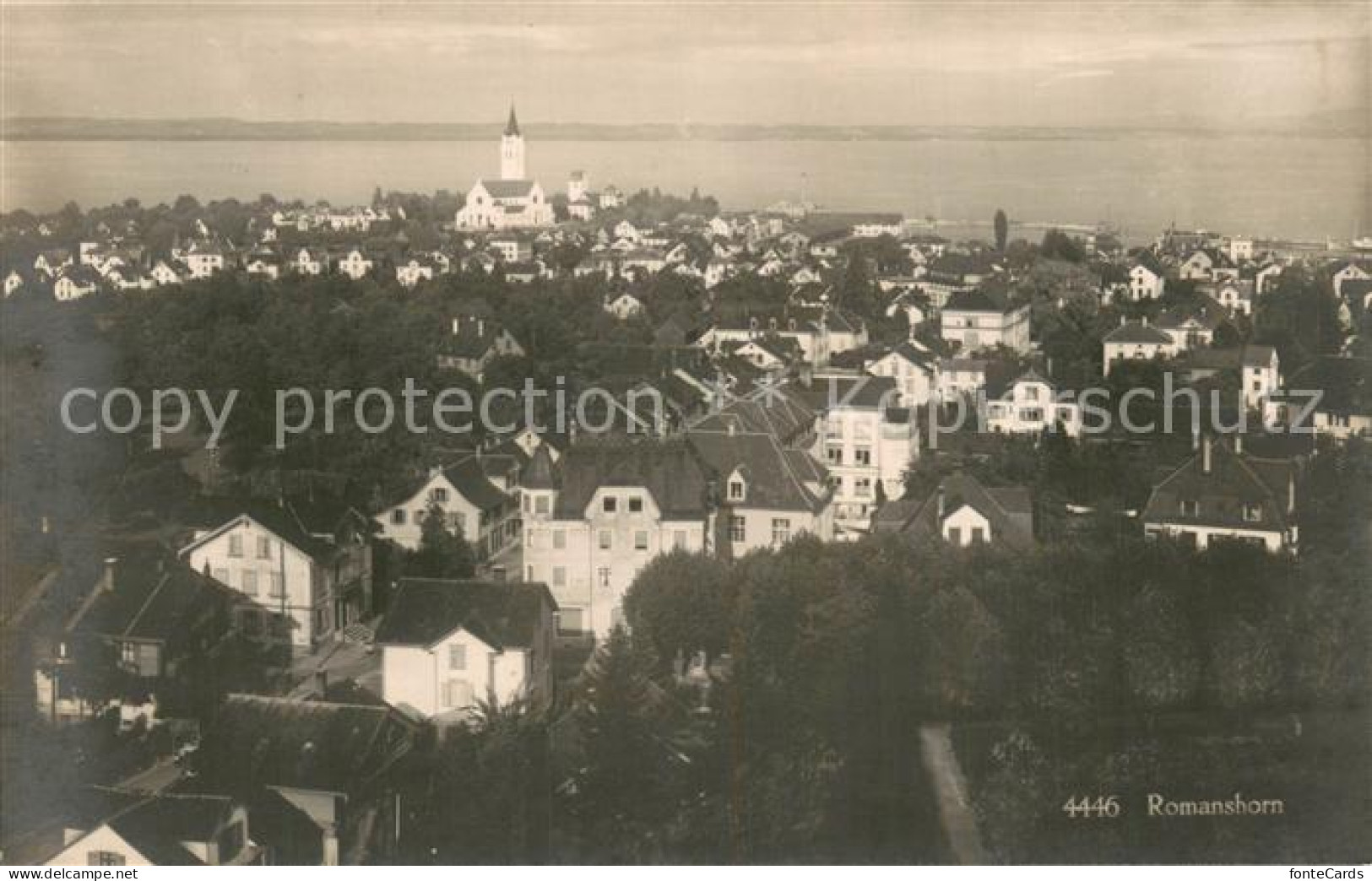 13750432 Romanshorn TG Stadtansicht Mit Kirche Blick Ueber Den Bodensee Romansho - Sonstige & Ohne Zuordnung