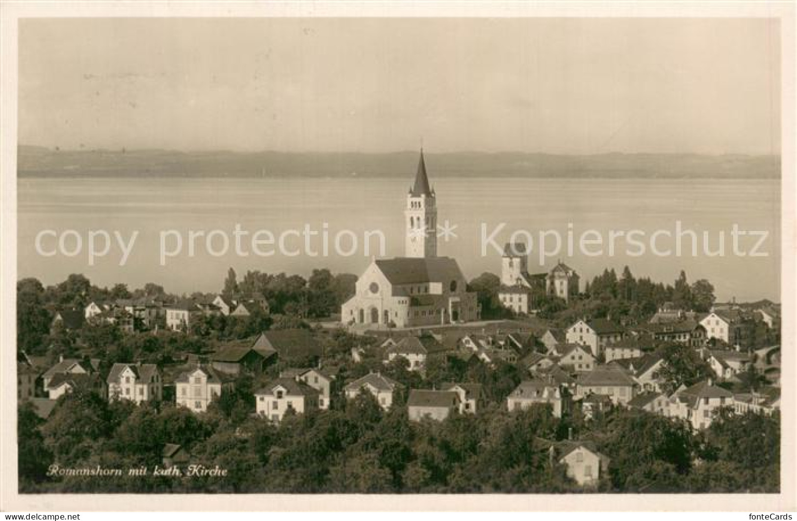 13750431 Romanshorn TG Stadtansicht Mit Kirche Blick Ueber Den Bodensee Romansho - Sonstige & Ohne Zuordnung