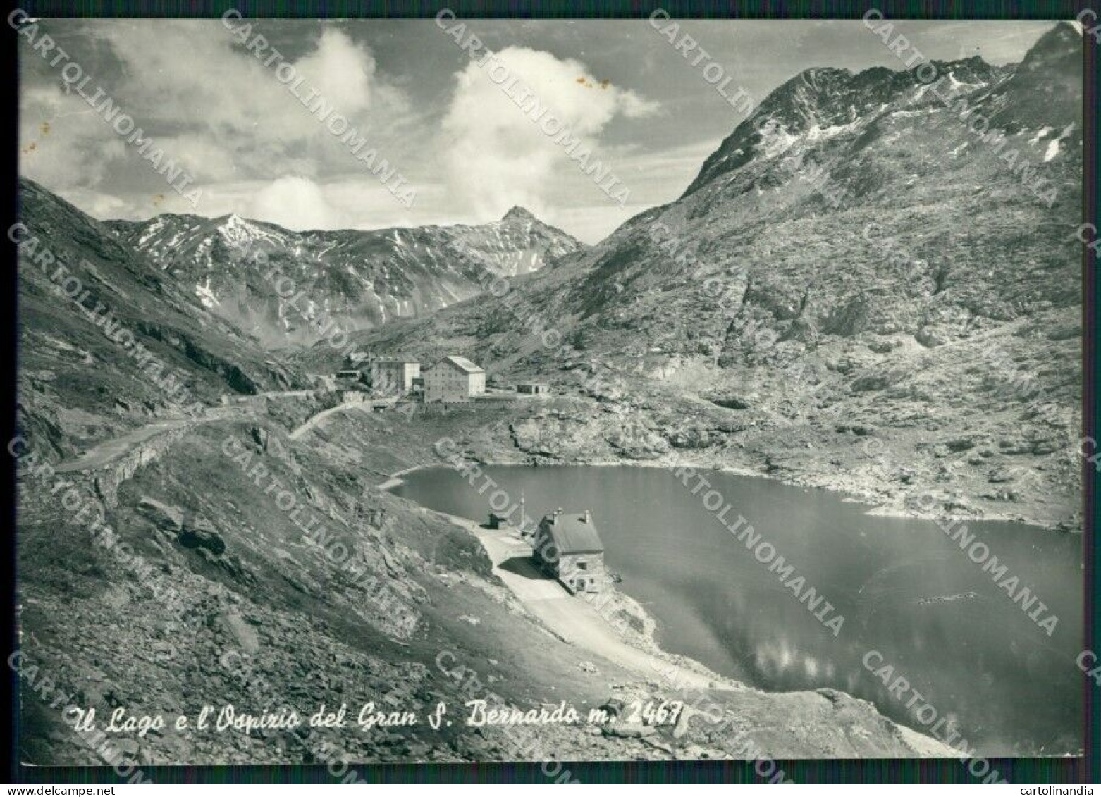 Aosta Gran San Bernardo Lago Ospizio Foto FG Cartolina KB1686 - Aosta