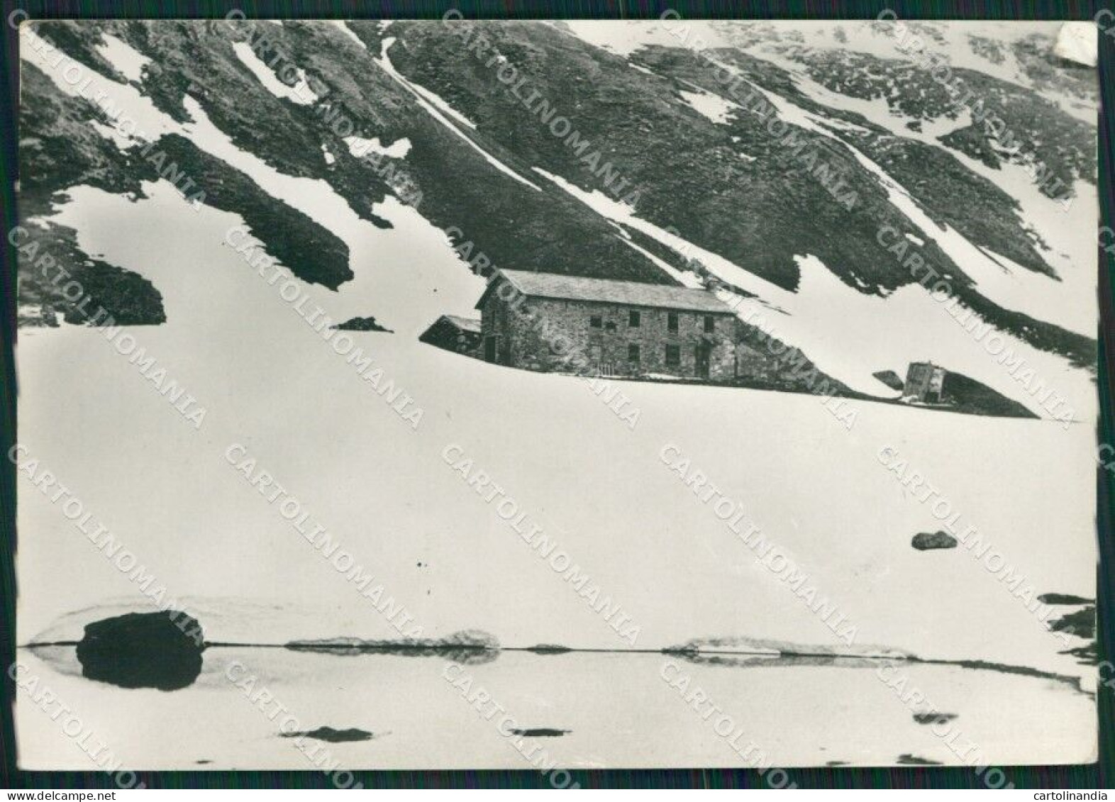 Aosta Valgrisanche Rifugio Mario Bezzi Nevicata Foto FG Cartolina KB1678 - Aosta