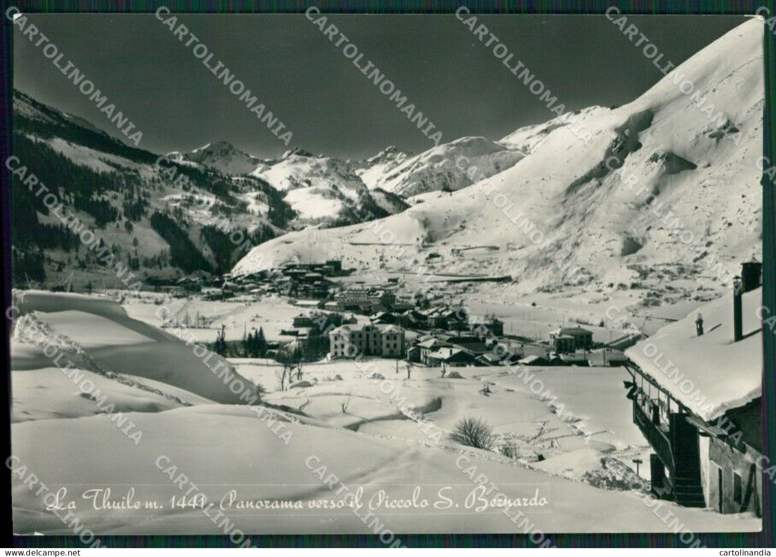 Aosta La Thuile Nevicata Foto FG Cartolina KB1723 - Aosta