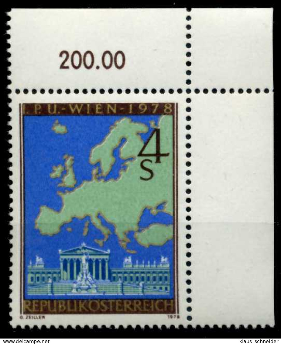 ÖSTERREICH 1978 Nr 1574 Postfrisch ECKE-ORE X809816 - Ongebruikt