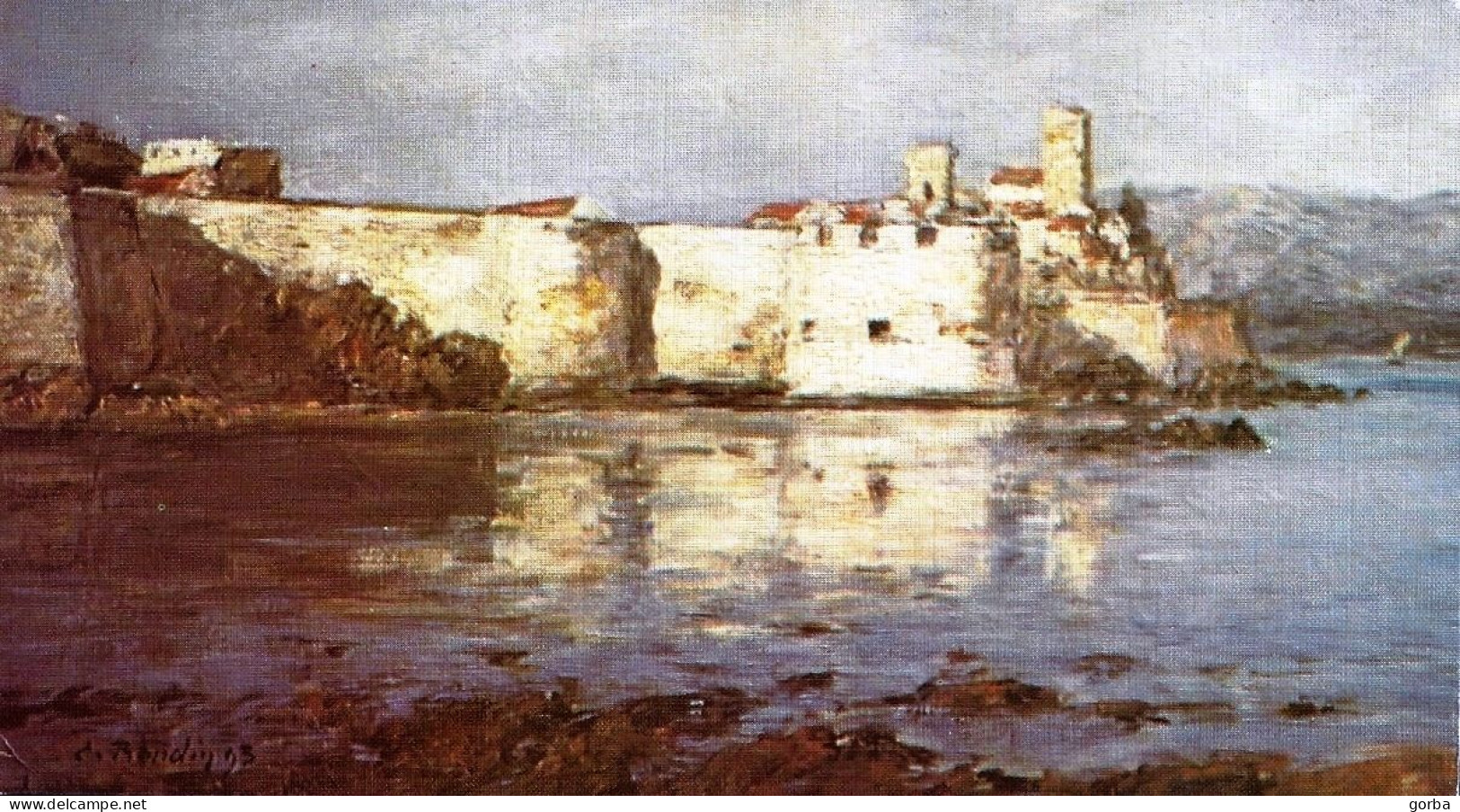 *CPM  De Voeux - Double - Peinture D'une Forteresse En Bord De Mer - Nouvel An