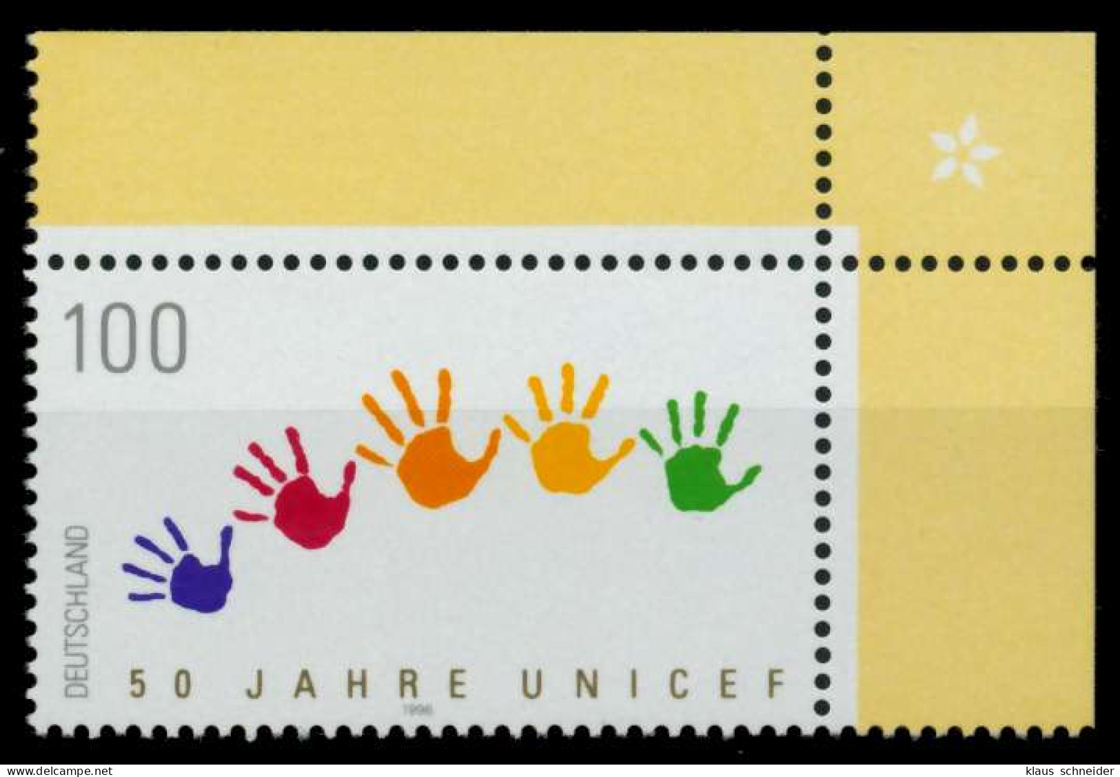BRD 1996 Nr 1869 Postfrisch ECKE-ORE X8CD922 - Unused Stamps