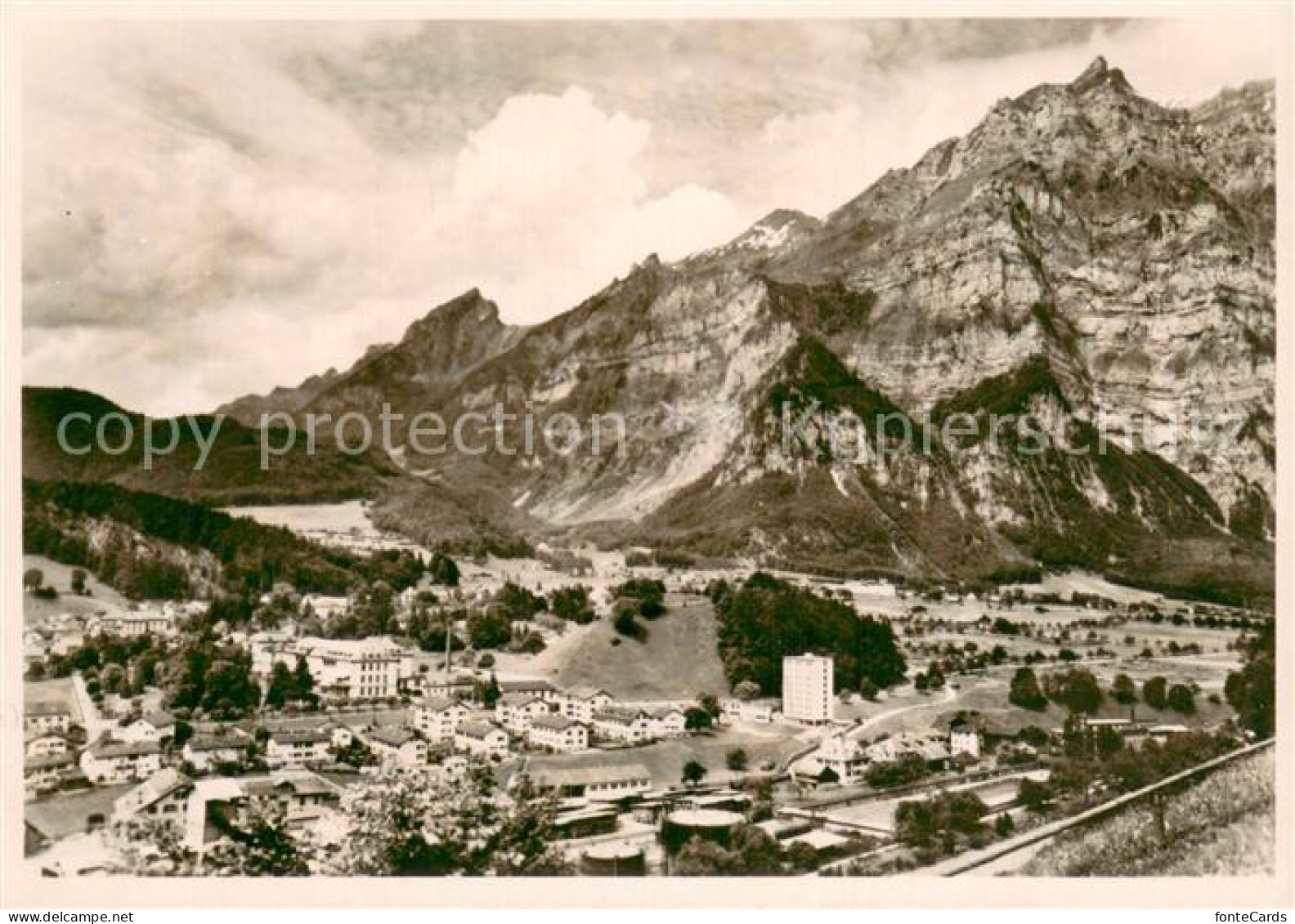 13747033 Glarus GL Teilansicht M. Kantonsspital U. Schwesternhaus Glarus GL - Other & Unclassified