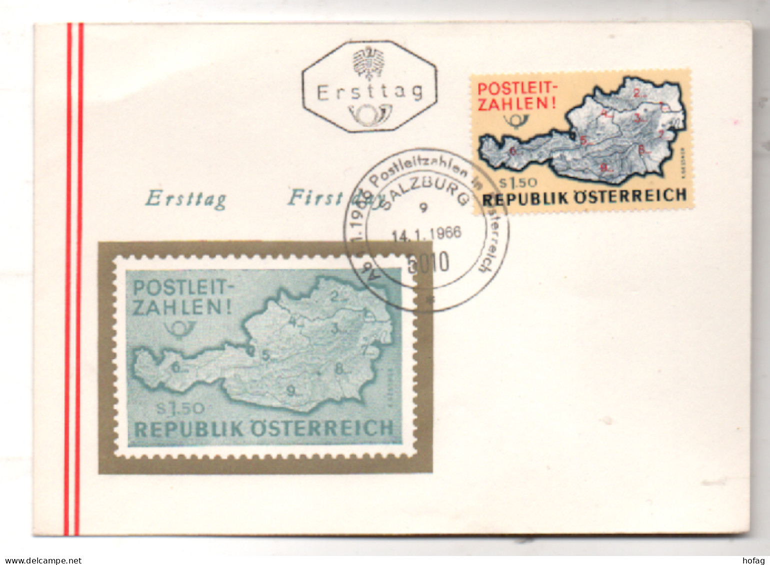 Österreich 1966 MiNr.: 1201 Postleitzahlen Ersttag Austria FDC Scott: 756  YT: 1036 Sg: 1463 - FDC