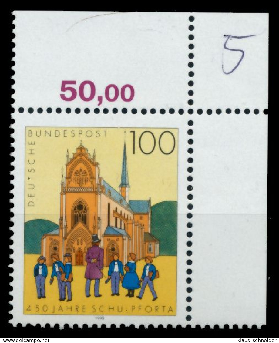 BRD 1993 Nr 1675 Postfrisch ECKE-ORE X8FBA72 - Unused Stamps