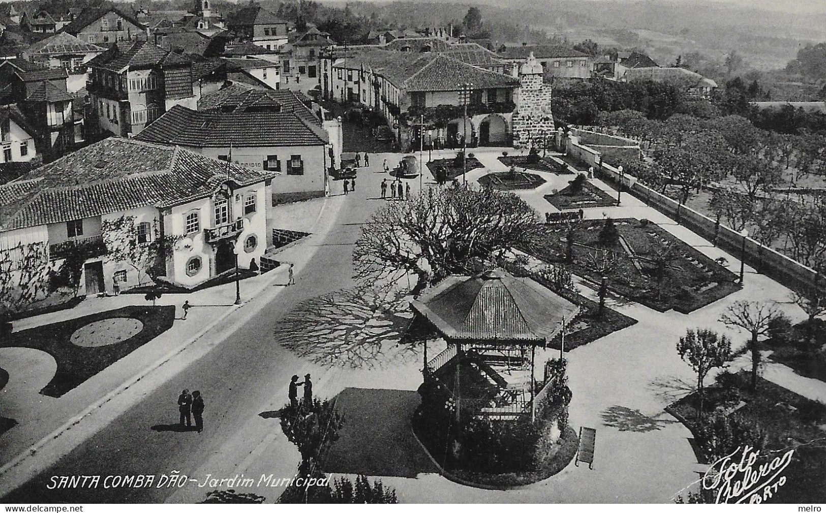 PORTUGAL- Santa Comba Dão - Jardim Municipal Coreto. "Foto Beleza-Porto" - (Circulado Em 1-9-1943) - Viseu